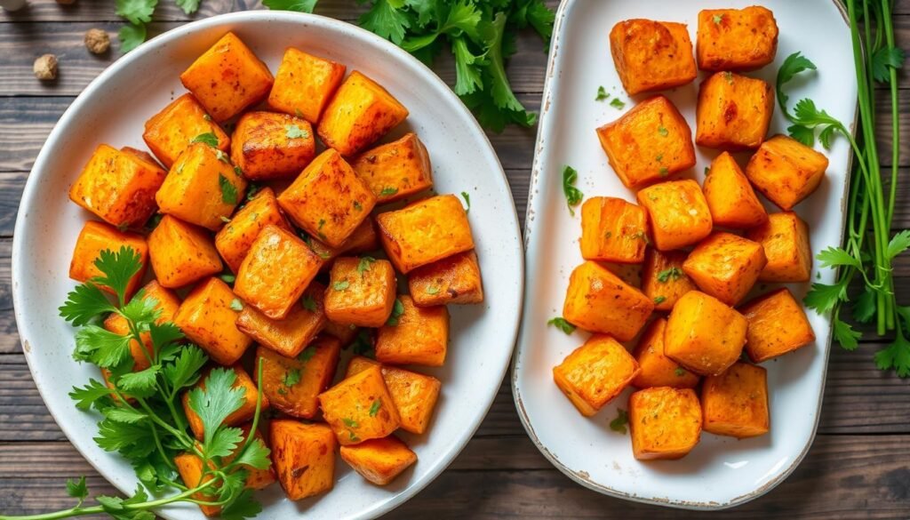 air-fried sweet potatoes