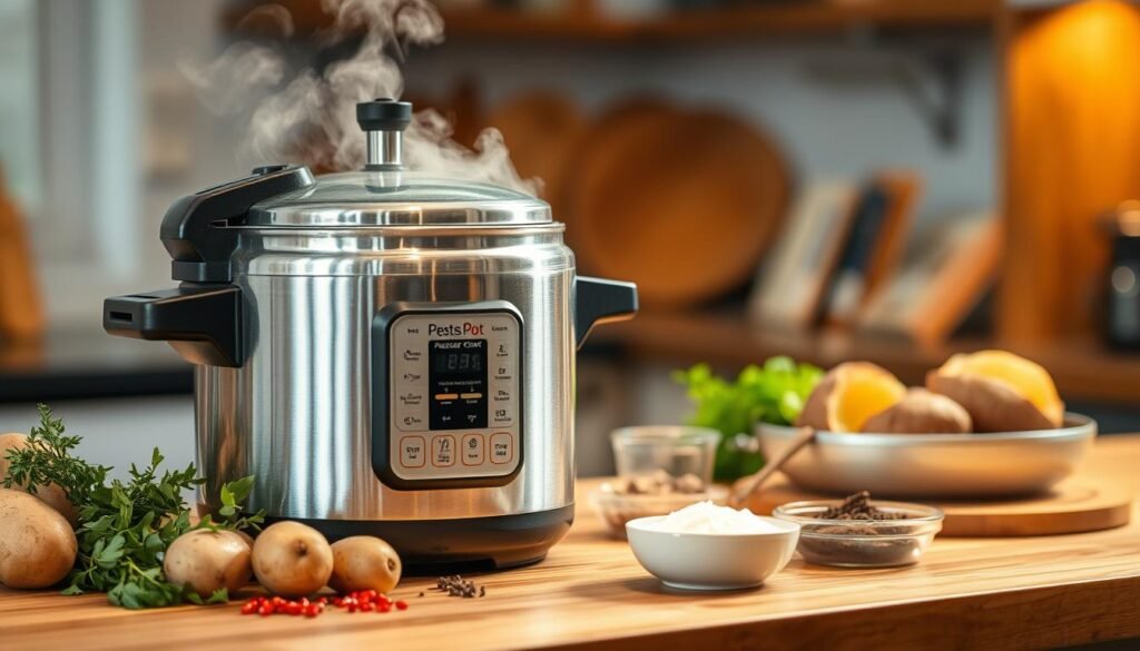 cooking baked potatoes in pressure cooker