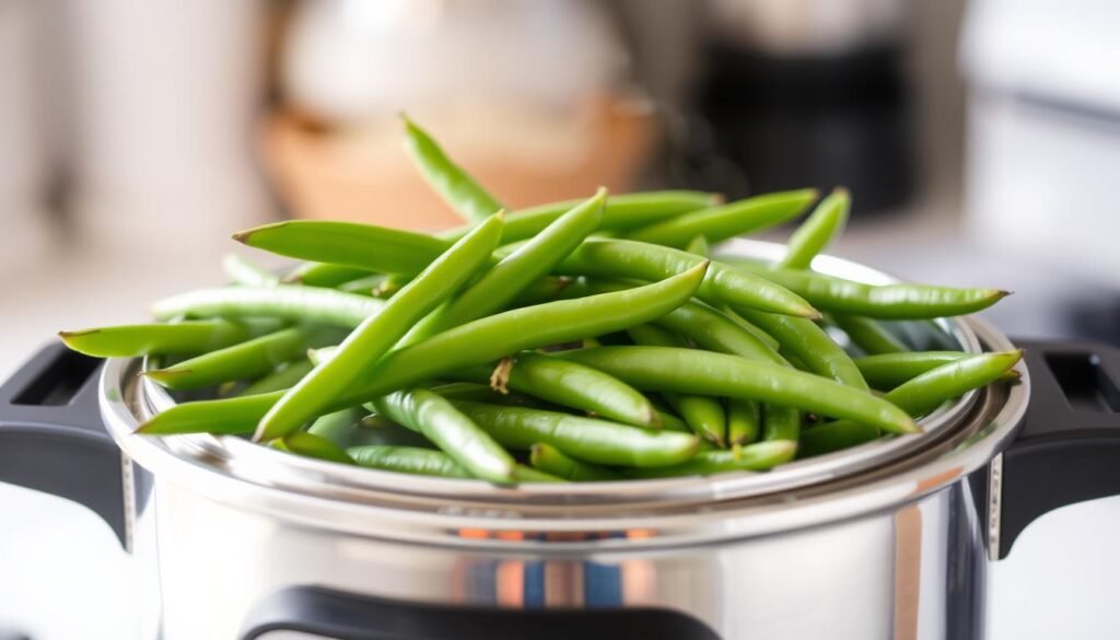 green beans in a pressure cooker