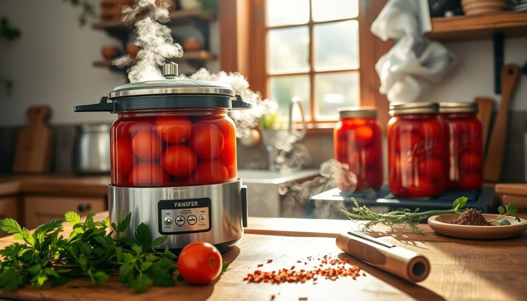 how to can tomatoes with a pressure cooker