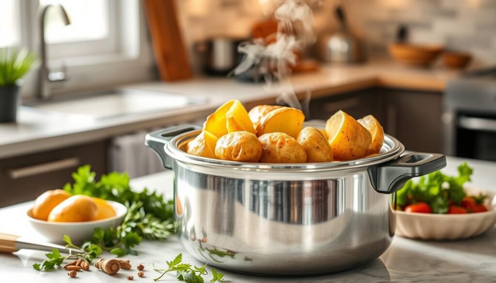 jacket potatoes in pressure cooker